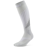 CEP CORE RUN MERINO TALL COMPRESSION SOCKS (W) Компрессионные гольфы женские Серый/Белый - фото 321464