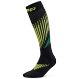 CEP CORE RUN MERINO TALL COMPRESSION SOCKS Компрессионные гольфы Черный/Желтый - фото 321471
