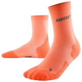 CEP ULTRALIGHT COMPRESSION SHORT SOCKS (W) Компрессионные ультратонкие носки для бега женские Коралловый - фото 321481