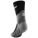 CEP HIKING LIGHT MERINO MID CUT COMPRESSION SOCKS Компрессионные тонкие высокие носки с шерстью мериноса Черный/Серый - фото 321563