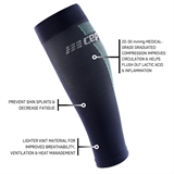 CEP ULTRALIGHT COMPRESSION CALF SLEEVES (W) Компрессионные гетры для бега ультратонкие женские Темно-синий/Голубой - фото 321572
