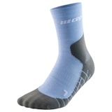 CEP HIKING LIGHT MERINO MID CUT COMPRESSION SOCKS Компрессионные тонкие высокие носки с шерстью мериноса Голубой/Серый - фото 321573