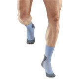 CEP HIKING LIGHT MERINO MID CUT COMPRESSION SOCKS Компрессионные тонкие высокие носки с шерстью мериноса Голубой/Серый - фото 321575