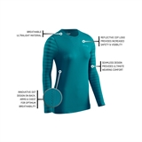 CEP ULTRALIGHT LONG SLEEVE RUN SHIRT (W) Футболка беговая с длинным рукавом женская Темно-синий - фото 321611