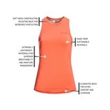 CEP RUN TANK TOP (W) Майка беговая женская Коралловый - фото 321675