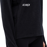 CEP CORE RUN MERINO LONG SLEEVE SHIRT (W) Футболка утепленная беговая с длинным рукавом женская Черный - фото 321712