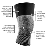 CEP MAX SUPPORT KNEE SLEEVE Компрессионный бандаж на колено Черный/Белый - фото 321831