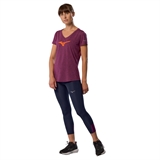 Mizuno CORE RUNBIRD TEE (W) Футболка беговая женская Бордовый/Оранжевый - фото 322086