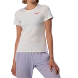 Mizuno DAYBREAKERS PRINTED TEE (W) Футболка теннисная женская Белый/Фиолетовый - фото 322198