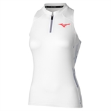 Mizuno DAYBREAKERS PRINTED TANK (W) Майка теннисная женская Белый/Фиолетовый - фото 322207