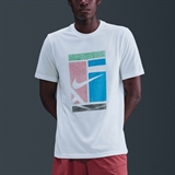 Nike COURT DRI-FIT Футболка теннисная Белый/Голубой - фото 323403