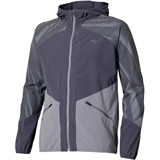 Mizuno ACTIVE ALPHA HODDED JACKET "ODYSSEY GRAY" Куртка беговая ветрозащитная Серый - фото 324523