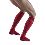 CEP SKI TOURING TALL COMPRESSION SOCKS (W) Компрессионные гольфы с шерстью мериноса для катания на лыжах женские Красный - фото 325088