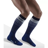 CEP SKI THERMO MERINO TALL COMPRESSION SOCKS Компрессионные гольфы с шерстью мериноса для катания на лыжах Темно-синий/Серый - фото 325693