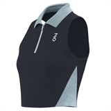 7/6 KRIS TOP "EBONY" Топ теннисный женский Темно-синий/Голубой - фото 325990