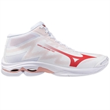 Mizuno WAVE LIGHTNING PRO MID (W) Кроссовки волейбольные женские Белый/Красный - фото 326713