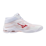 Mizuno WAVE LIGHTNING PRO MID (W) Кроссовки волейбольные женские Белый/Красный - фото 326717