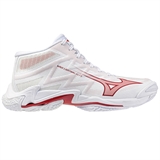 Mizuno WAVE LIGHTNING ELITE MID (W) Кроссовки волейбольные женские Белый/Красный - фото 326725