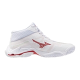 Mizuno WAVE LIGHTNING ELITE MID (W) Кроссовки волейбольные женские Белый/Красный - фото 326728