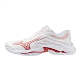 Mizuno WAVE LIGHTNING ELITE (W) Кроссовки волейбольные женские Белый/Красный - фото 326742