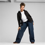 Puma ESS FULL-ZIP FLEECE HOODIE (W) Куртка беговая женская Черный - фото 328090