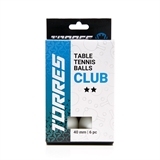 Torres CLUB 2* (TT23014) Мячи для настольного тенниса (6 шт) Белый - фото 328748