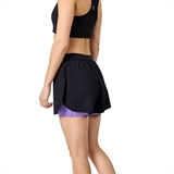 Nordski ROAD (W) BLACK/LAVANDER Шорты беговые 2 в 1 женские Черный/Фиолетовый - фото 329181