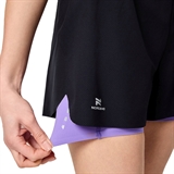 Nordski ROAD (W) BLACK/LAVANDER Шорты беговые 2 в 1 женские Черный/Фиолетовый - фото 329182