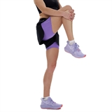 Nordski ROAD (W) BLACK/LAVANDER Шорты беговые 2 в 1 женские Черный/Фиолетовый - фото 329185