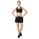 Nordski ROAD (W) BLACK/LAVANDER Шорты беговые 2 в 1 женские Черный/Фиолетовый - фото 329186