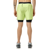 Nordski ROAD LIME/BLACK Шорты беговые 2 в 1 Салатовый/Черный - фото 329189