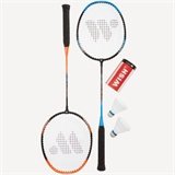 Wish ALUMTEC 327 Набор для бадминтона (2 ракетки, 2 волана) Оранжевый/Cиний - фото 329592