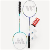 Wish FIRESTAR 780 Набор для бадминтона (2 ракетки, 2 волана) Голубой/Фиолетовый - фото 329729