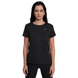 Puma RUN CLUB GRAPHIC TEE (W) Футболка беговая женская Черный/Розовый - фото 330300