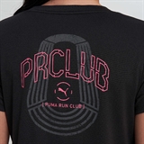 Puma RUN CLUB GRAPHIC TEE (W) Футболка беговая женская Черный/Розовый - фото 330302