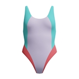 Speedo COLOURBLOCK 2.0 MUSCLEBACK Купальник Лиловый/Бирюзовый/Коралловый - фото 331534
