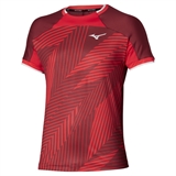 Mizuno STRAGAZER GRAPHIC SHORT SLEEVE TEE Футболка теннисная Красный - фото 334006