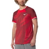 Mizuno STRAGAZER GRAPHIC SHORT SLEEVE TEE Футболка теннисная Красный - фото 334008