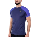 Mizuno STRAGAZER GRAPHIC SHORT SLEEVE TEE Футболка теннисная Темно-синий/Синий - фото 334050