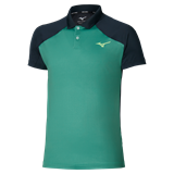 Mizuno STRAGAZER SHORT SLEEVE POLO Поло теннисное Зеленый/Черный - фото 334053