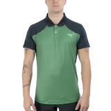 Mizuno STRAGAZER SHORT SLEEVE POLO Поло теннисное Зеленый/Черный - фото 334054