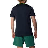 Mizuno LOGO T-SHIRT Футболка теннисная Черный/Зеленый - фото 334060