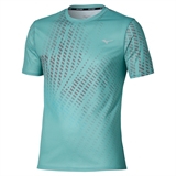 Mizuno GRAPHIC SHORT SLEEVE TEE Футболка беговая Голубой - фото 334067