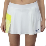 Mizuno STRAGAZER FLYING SHORT (W) Юбка теннисная женская Белый/Желтый - фото 334109
