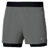 Mizuno CORE 5.5IN 2IN1 SHORT Шорты беговые Темно-серый - фото 334116