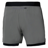 Mizuno CORE 5.5IN 2IN1 SHORT Шорты беговые Темно-серый - фото 334117