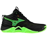 Mizuno WAVE MOMENTUM ELITE MID Кроссовки волейбольные Черный/Салатовый - фото 336627