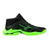 Mizuno WAVE LIGHTNING ELITE MID Кроссовки волейбольные Черный/Салатовый - фото 336709