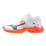 Mizuno WAVE LIGHTNING Z8 MID Кроссовки волейбольные Белый/Оранжевый - фото 336724