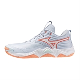 Mizuno WAVE MOMENTUM ELITE (W) Кроссовки волейбольные женские Голубой/Коралловый - фото 337014
